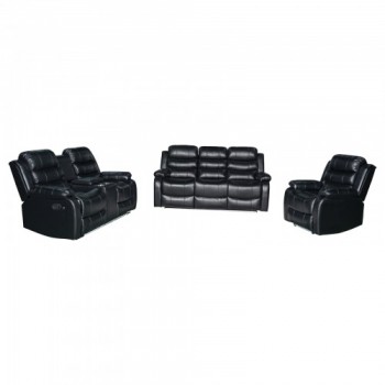 Arabella 3R+2R+1R Manual Recliner Sofa Set In Finest Leatherette with LED Light