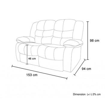 Black Leatherette Recliner Sofa Suite - Doris 3+1+1 Manual Motion Lounge with Durable Hardwood Frame
