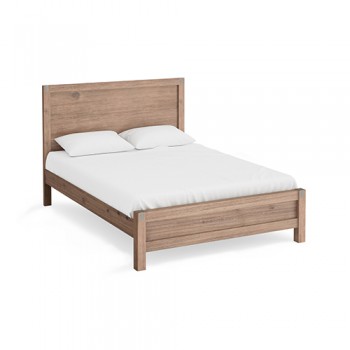 Solid Acacia Timber Bed Frame Nikoly – Modern Rustic Design in Multiple Sizes and Colors