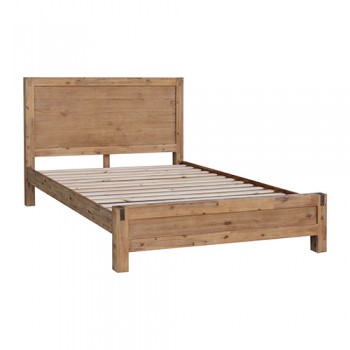 Solid Acacia Timber Bed Frame Nikoly – Modern Rustic Design in Multiple Sizes and Colors