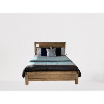 Solid Acacia Timber Bed Frame Nikoly – Modern Rustic Design in Multiple Sizes and Colors