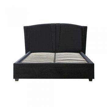 Raphael Black Velvet Gas Lift Bed Frame