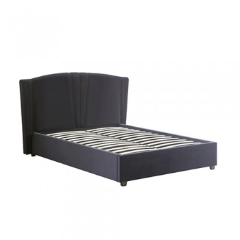 Raphael Black Velvet Gas Lift Bed Frame