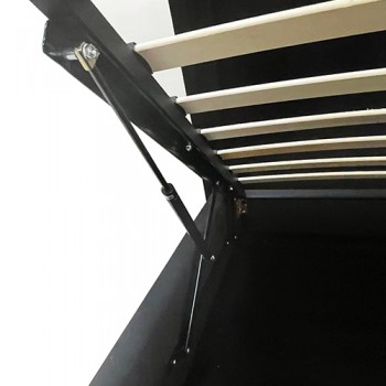 Raphael Black Velvet Gas Lift Bed Frame
