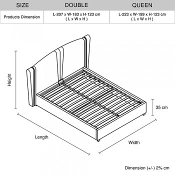 Raphael Black Velvet Gas Lift Bed Frame