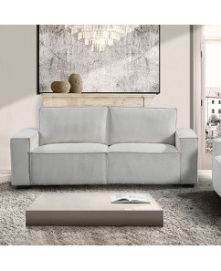 2.5 Seater Fabric Sofa - Katrina Grey Upholstery with Modern Wooden Structure