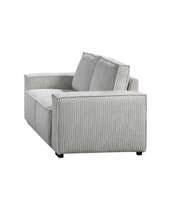2.5 Seater Fabric Sofa - Katrina Grey Upholstery with Modern Wooden Structure
