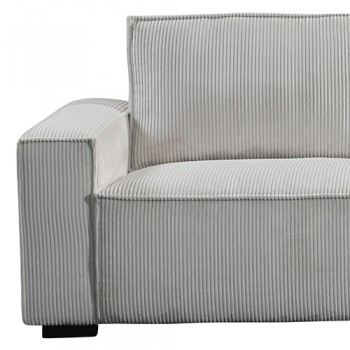 2.5 Seater Fabric Sofa - Katrina Grey Upholstery with Modern Wooden Structure