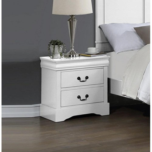 Caila Solid Wooden Multiple Colour Bedside Table with 2 Drawers