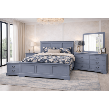 Caila 4 Pcs (Dresser) Solid Wood Bedroom Suite In Multiple Size & Colour