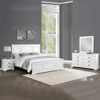 Caila 4 Pcs (Dresser) Solid Wood Bedroom Suite In Multiple Size & Colour