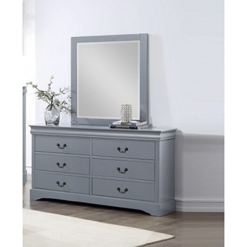 Caila Solid Wooden 6 Drawers Dresser Metal Handles Multiple Colour