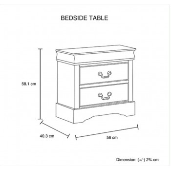 Caila 4 Pcs (Tallboy) Solid Wood Bedroom Suite In Multiple Size & Colour