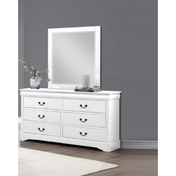 Caila Solid Wooden 6 Drawers Dresser Metal Handles Multiple Colour