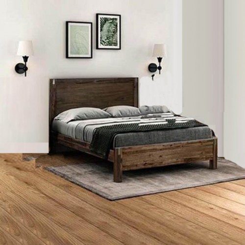 Solid Acacia Timber Bed Frame Nikoly – Modern Rustic Design in Multiple Sizes and Colors