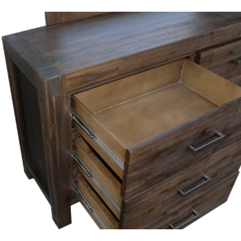Nikoly Solid Acacia  6 Drawer Dresser with Matching Mirror 