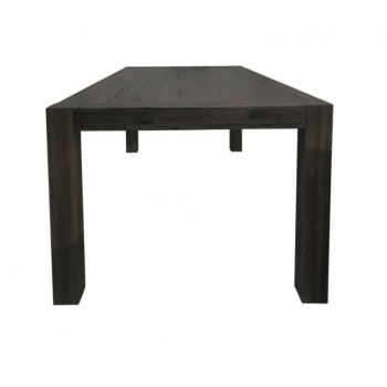 Nikoly Solid Acacia Timber Medium Size Dining Table With 6X Linen Upholstered Chair