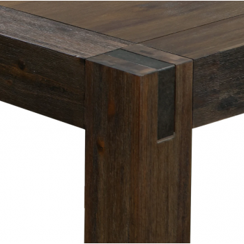 Nikoly Solid Acacia Timber Medium Size Dining Table With 6X Linen Upholstered Chair