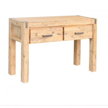 Nikoly Solid Acacia Hall Table with 2 Drawers