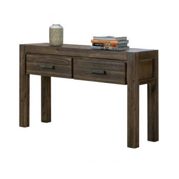 Nikoly Solid Acacia Hall Table with 2 Drawers