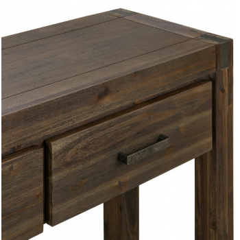 Nikoly Solid Acacia Hall Table with 2 Drawers