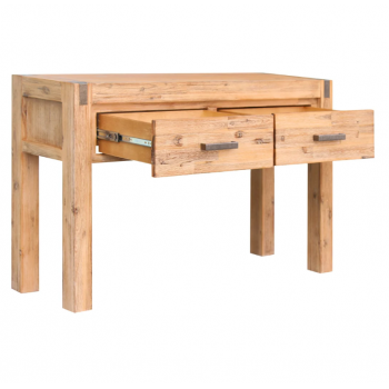 Nikoly Solid Acacia Hall Table with 2 Drawers