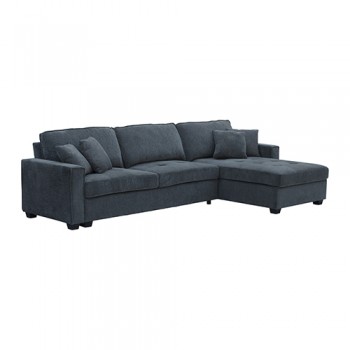 Victoria Corner Sofa Chaise with Reversible Console and Premium Fabric