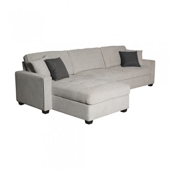 Victoria Corner Sofa Chaise with Reversible Console and Premium Fabric