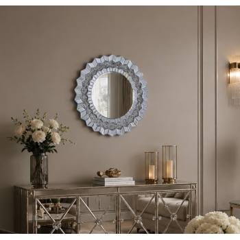 Luxury Smokey Grey Wall Mirror Crafted with Premium-Quality Glass and Elegant Sparkling Finish