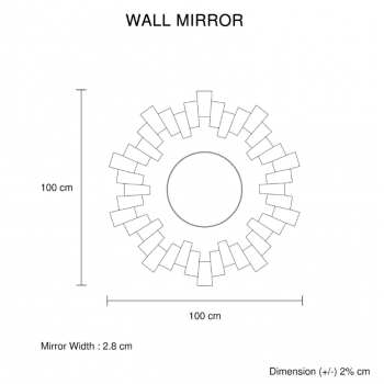 Luxury Sparkling Wall Mirror with Smokey Grey & Silver Glass Finish