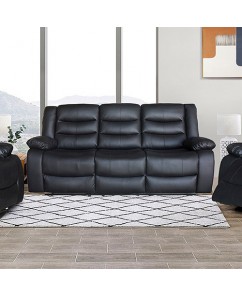 Arabella Manual Recliner Sofa Set – 3R+2R Premium Leatherette with LED Lighting
