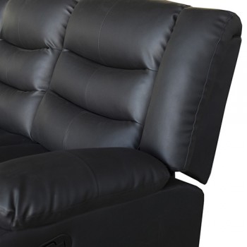 Doris 2 Seater Recliner Sofa in Faux Leather - Wooden Frame Lounge Couch for Australian Homes