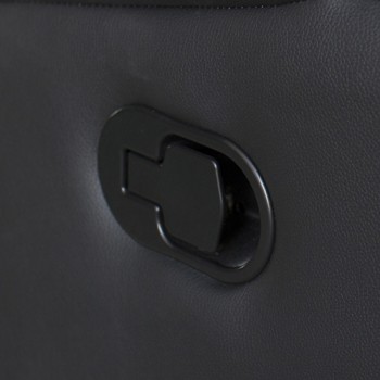 Single Seater Recliner Chair - Doris Faux Leather Armchair with Sturdy Wooden Frame in Black