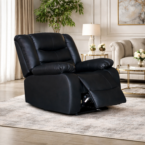 Doris 1 Seater Recliner Sofa Faux Leather Couch in Multiple Color 