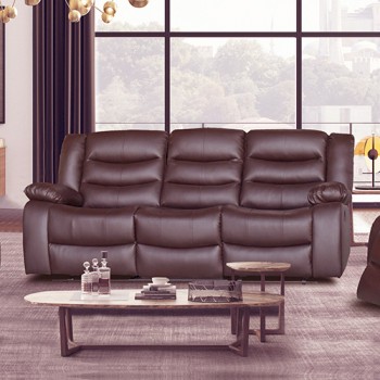 Doris 3 Seater Recliner Sofa Faux Leather Couch Multiple Colour