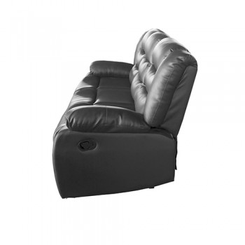 Doris 3 Seater Recliner Sofa Faux Leather Couch Multiple Colour