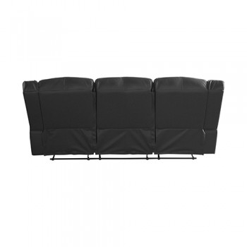 Arabella Manual Recliner Sofa Set – 3R+2R Premium Leatherette with LED Lighting