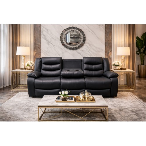 Doris 3 Seater Recliner Sofa Faux Leather Couch Multiple Colour