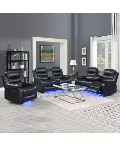 Arabella 3R+2R+1R Seater Leatherette Recliner Sofa with LED Lights