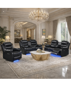 Arabella 3R+2R+1R Seater Leatherette Recliner Sofa with LED Lights