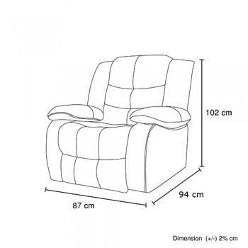Arabella 3R+2R+1R Manual Recliner Sofa Set In Finest Leatherette with LED Light