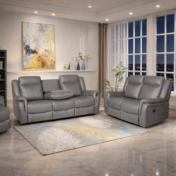 Bently 3R+2R Seater Fabric Power Recliner with USB & Cup Holders