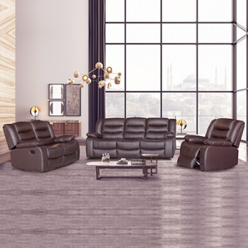 Doris 3+2+1 Recliner Sofa Suite Faux Leather Manual Multiple Color