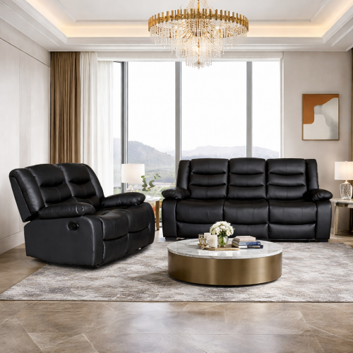 Doris 3+2 Recliner Sofa Suite Faux Leather Manual Multiple Color  