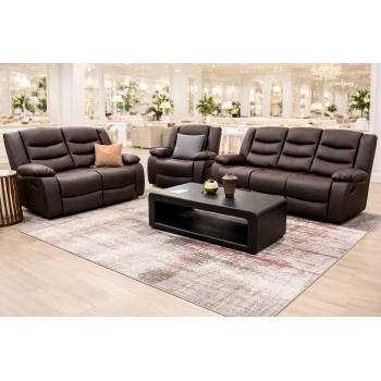 Doris 3+2+1 Recliner Sofa Suite Faux Leather Manual Multiple Color