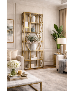 Ema Modern Minimalist Stainless Steel Book& Display Shelf