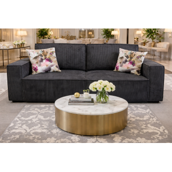 Katrina 3 Seater Fabric Sofa with Solid Wood Frame in Multiple Color  