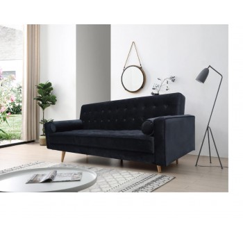 Velvet 3 Seater Sofa Bed – Luxurious Green Couch with Adjustable Click-Clack Comfort