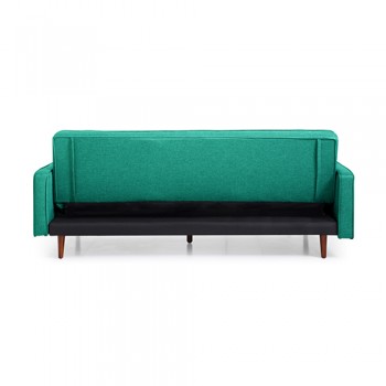 Velvet 3 Seater Sofa Bed – Luxurious Green Couch with Adjustable Click-Clack Comfort
