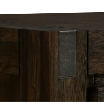 Nikoly Solid Acacia TV Cabinet with Drawers and Open Shelves